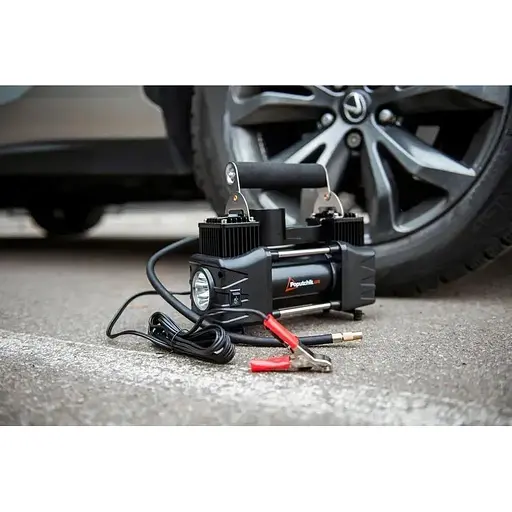 Автокомпрессор Poputchik 85 л/мин автостоп с цифровым манометром 10 АТМ/150PSI - фото 2