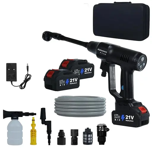 Бездротова мийка високого тиску 1450PSI з батареєю 2×4.0 Аг