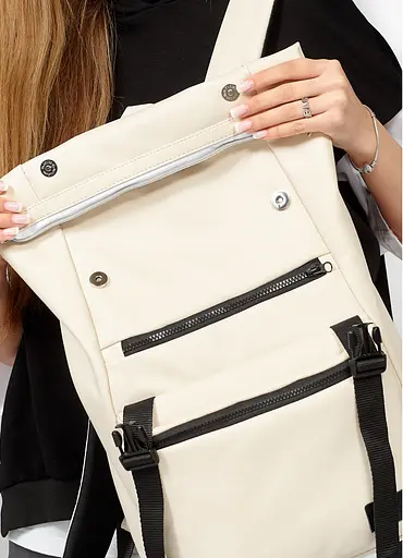 Рюкзак Sambag унісекс RollTop LTT бежевий 43 х 31 х 14 см (24238011) - фото 7