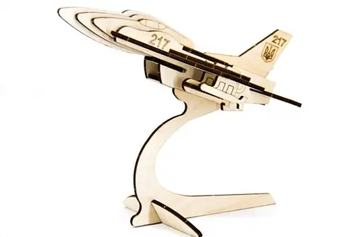 Дерев'яний конструктор Винищувач Ф-16 25 деталей - фото 5