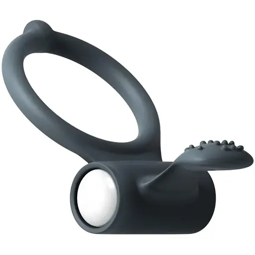Эрекционное кольцо с вибрацией Dorcel Power Clit V2 6.5х3.5 см серый
