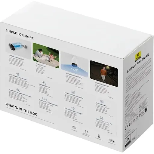 IP-камера видеонаблюдения Baseus Security B1 Outdoor Camera 2K White - фото 3