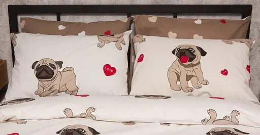 Набор наволочек Moon&Star Бязь Gold Люкс Bulldog Love 50х50 см 2 шт MS840000728 - фото 1