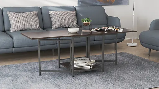 Стол журнальный трансформер Куб Комбо Ferrum-decor 540x532x500 Черный металл ДСП Венге Магия 16 мм (FRD-105313) - фото 2