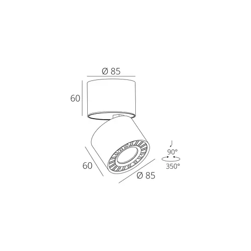 Точковий світильник RSLC7529 12W WH+BK 3000K - фото 2