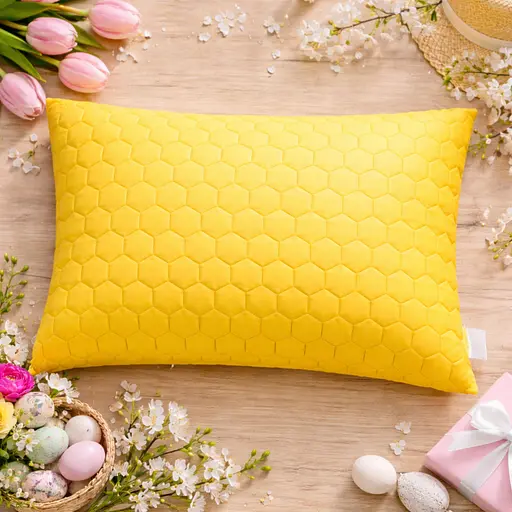 Подушка SunnyMood Ideia молнией гипоаллергенная желтая 50 х 70 см (8000036279) - фото 3