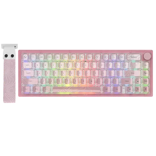 Клавіатура Womier VK66 Pro Topographic Pink (VK66PRO-TP) - фото 1