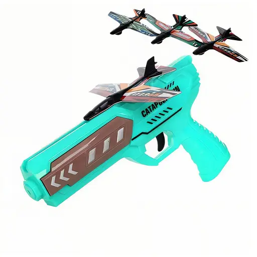 Пистолет, 21 см, самолет на запуске 3 шт., 32.5x20.5x5 см (в ассортименте)