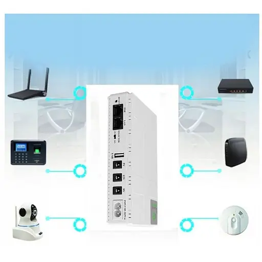 ИБП UPS для роутера DC1018P 12V/ 9V/ 5V 10400 mAh 18W для устройств постоянного тока DC белый - фото 5