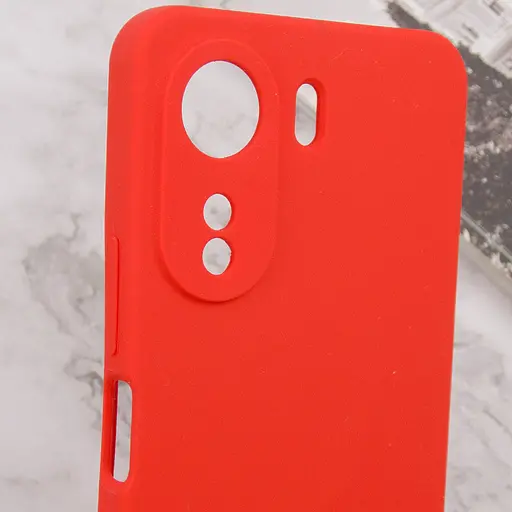 Чехол Lakshmi Silicone Cover Full Camera AAA для Xiaomi Redmi 13Coco C65 Красный/Red - фото 5