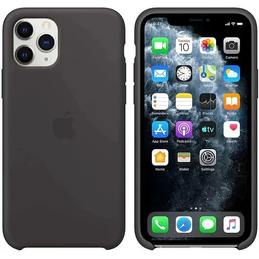 Оригинальный силиконовый чехол Apple Silicone Case для iPhone 11 Pro (5.8") Black (MWYN2ZM/A) - фото 3