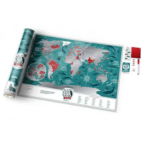 Скретч карта мира 1DEA.me Travel Map Marine World (13020) - фото 1