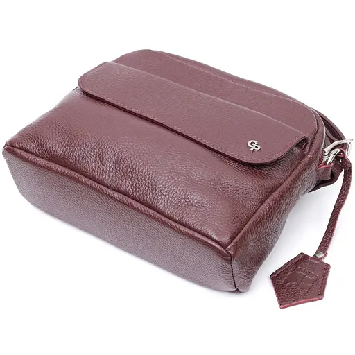Кожаная женская сумка Grande Pelle 23х17х7 см sum0023597 - фото 3