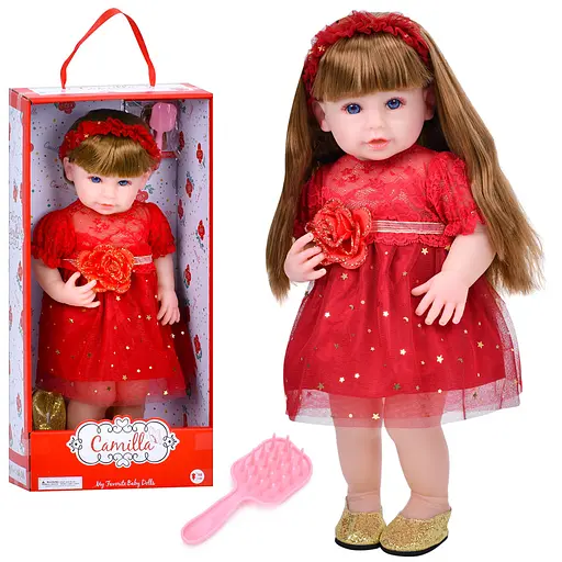 Кукла 52 см со звуковыми эффектами, расческа в комплекте A918E