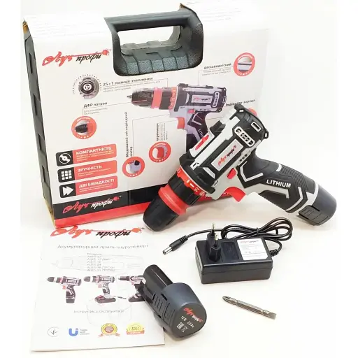 Шуруповерт аккумуляторный Луч Профи АШЛ-12 кейс ДФР 2 Ah 12 В 2 АКБ и ЗУ 30412 - фото 4