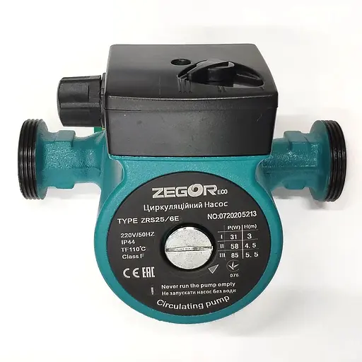 Насос циркуляційний Zegor ZRS 25/6E для опалення 180 мм 30412 - фото 1