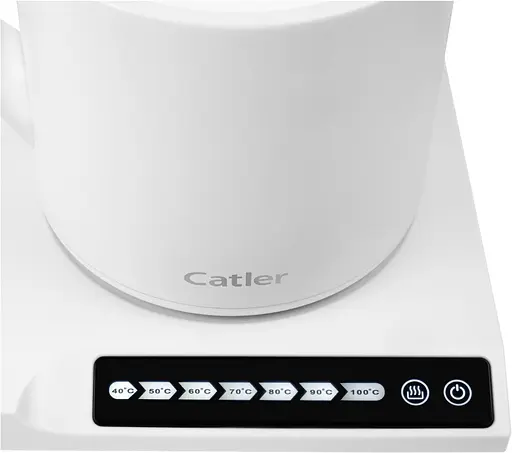 Catler Електрочайник 0.6л, Strix, заварник, нерж. сталь, підтримка температури, сенс. керув., білий - фото 10