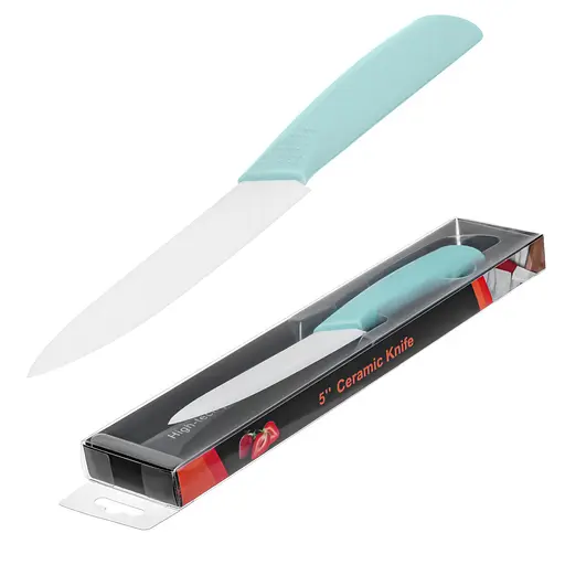 Керамический нож для овощей и фруктов 24 см Бирюзовый 87842 - фото 10