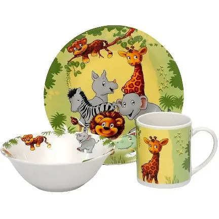 Набір посуду дитячий Limited Edition Jungle 3 предмети порцеляна (YF6030)