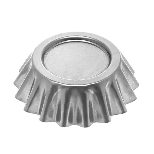 Формочки темные стальные для выпечки корзинок кексов и тарталеток Ø верх 15.5, низ 10.5, высота 5 см (набор из 10 штук) 88010 - фото 9