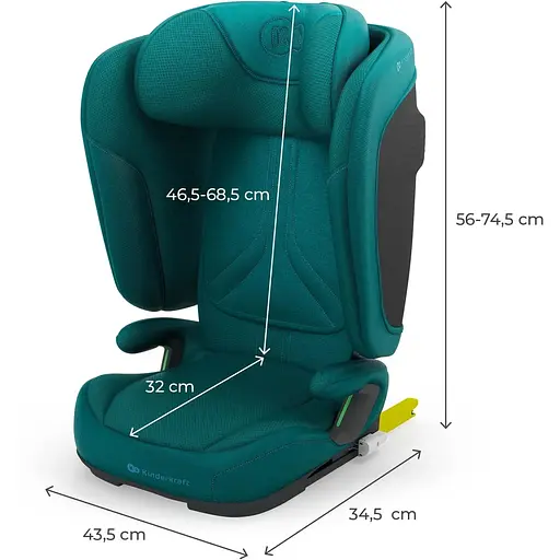 Автокресло Kinderkraft Unity 2 i-Size Green (KCUNIT02GRE0000) - фото 7