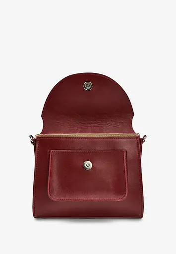 Жіноча шкіряна сумка Liv бордова - фото 4