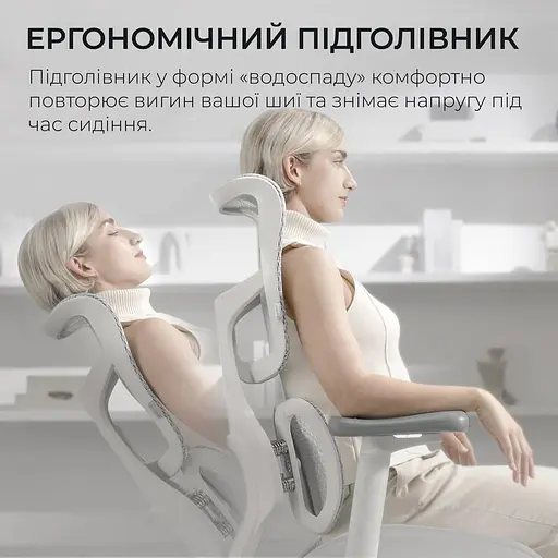 Игровое кресло Sihoo DORO S100 Mesh White (S100-M302) - фото 10