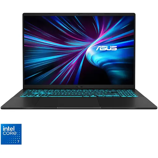 Ноутбук ASUS V16 V3607VH з процесором Intel Core 7 240H pana la 5.2GHz, 16'', WUXGA, 144Hz, 16GB DDR5 RAM, 1TB SSD, NVIDIA GeForce RTX 5050 8GB GDDR