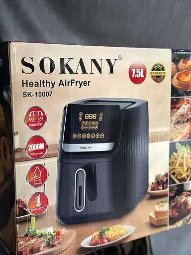 Аэрофритюрница безмасляная Sokany SK-10007 на 7.5л электрическая с сенсорным управлением 2000Вт - фото 7