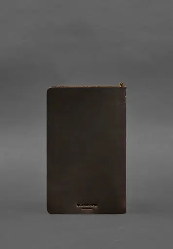 Кожаный блокнот (софт-бук) 8.0 на резинке темно-коричневый Crazy Horse - фото 4