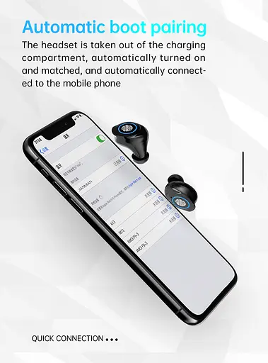 Беспроводные наушники Wireless TWS M9-17с встроенным фонариком +LED дисплей с индикатором уровня заряда Черные - фото 10