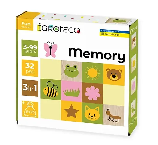 Деревянная настольная игра IGROTECO "Мемори" 900781