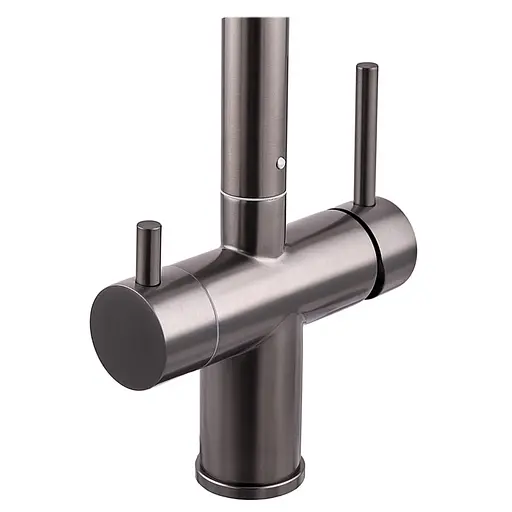 Змішувач для кухні на дві води з висувним виливом Zerix LUX-024 graphite ZX5557 Графіт - фото 4