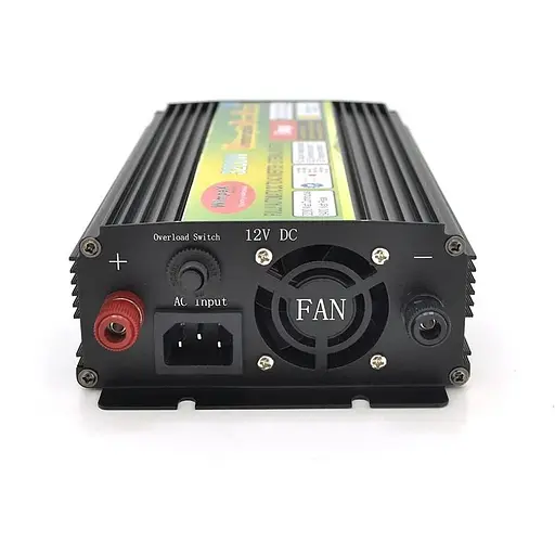 Інвертор напруги Voltronic Wm-3200 (1900Вт) + Charge 8A, 12/220 з апроксимованою синусоїдою, 1 універсальна розетка + USB, клем + крокодили - фото 2