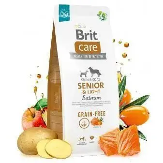 Сухой корм Brit Care Dog Grain-free Senior & Light для стареющих беззерновых собак с лососем 3 кг - фото 6