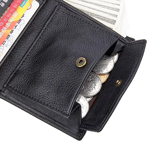 Мужской кожаный кошелек Vintage 10x12 см acs0015719 - фото 9