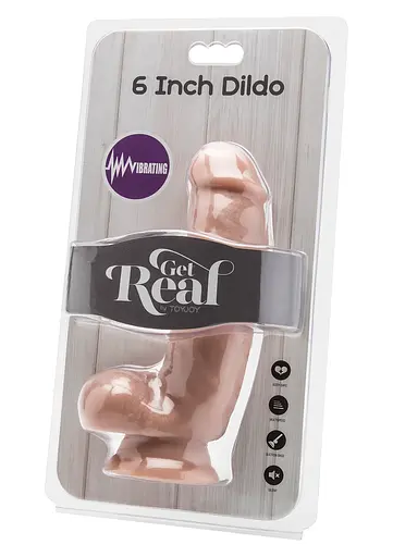 Реалістичний вібратор Get Real Toy Joy 15 см тілесний - фото 2