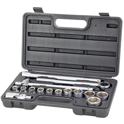 Набор торцевых насадок Grad 1/2"+ аксессуары 16 шт (кейс) (6003125) - фото 1
