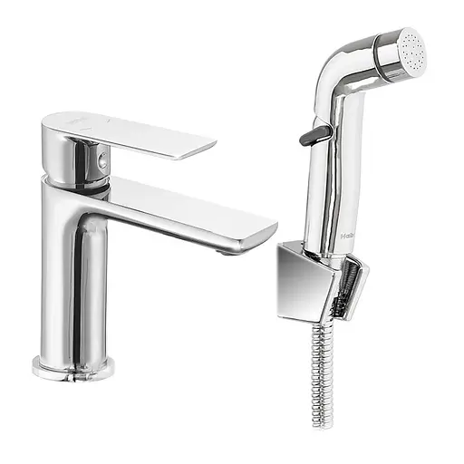 Смеситель для умывальника с гигиеническим душем Haiba Alex 00 1 HB3977, Хром - фото 1