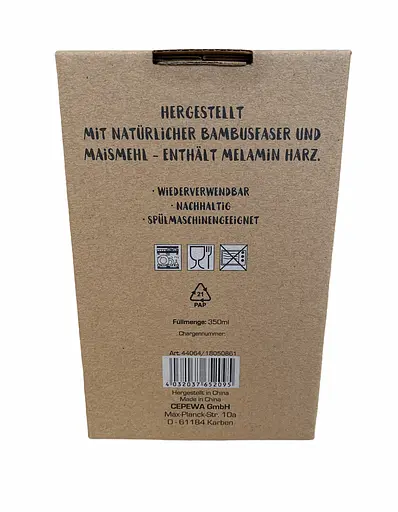 Эко-кружка термокружка Becher to go для кофе и чая из волокон бамбука 350 мл - фото 5
