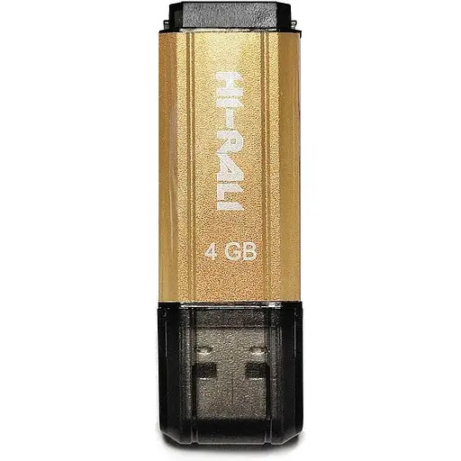 Флеш накопичувач USB 4Gb Hi-Rali Stark золотистий USB 2.0 (HI-4GBSTGD) - фото 1