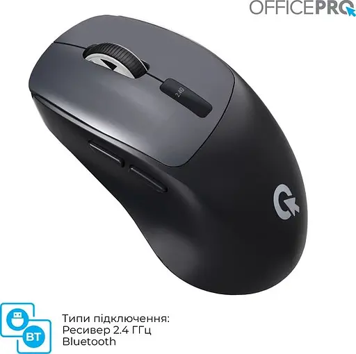 Миша OfficePro Silent Click Wireless Black (M398B) - фото 8