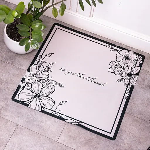 Захисний килимок на пральну машину з діатоміту Love you Three 58×58 (см) килимок для ванної кімнати Yiwu HP-42-3 - фото 3