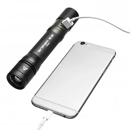 Фонарь тактический Mactronic Sniper 3.3, 1000 Lm Focus Powerbank USB Rechargeable (THH0063) - фото 6