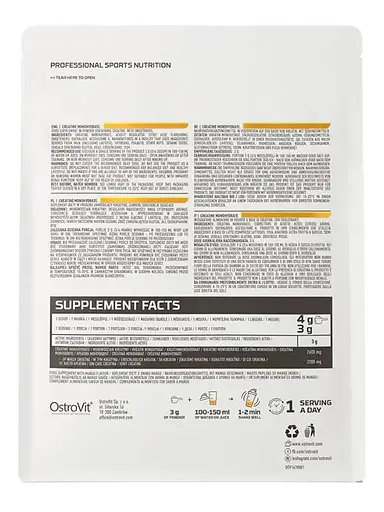 Креатин OstroVit Monohydrate Mango 300 г - фото 3