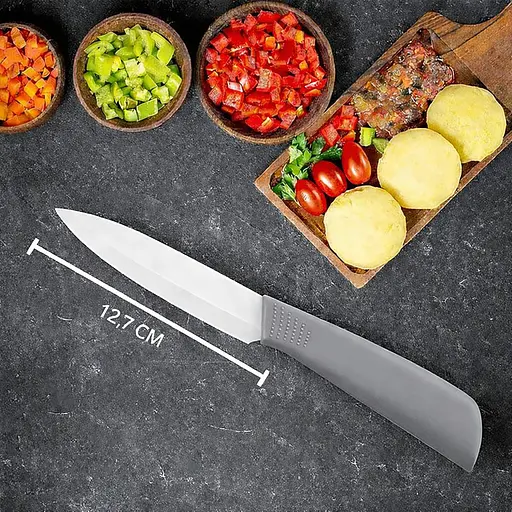 Керамический нож для овощей и фруктов 24 см Серый 88150 - фото 2