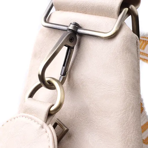 Женская сумка Vintage из экокожи с акцентом на текстильную лямку 18х33х10 см sum0026936 - фото 6