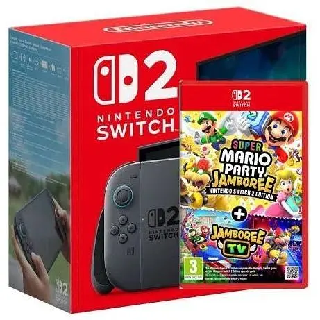 Ігрова консоль Nintendo Switch 2 Black + Гра Super Mario Party Jamboree + Jamboree TV (англійська версія)