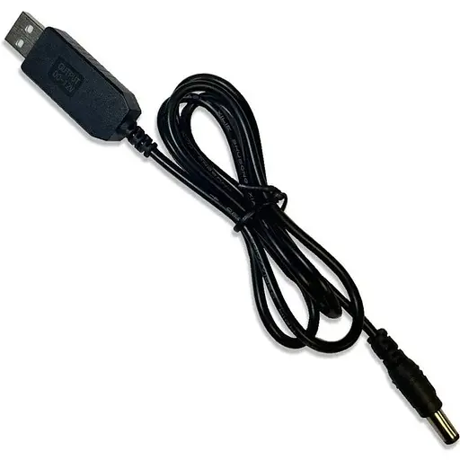 Кабель USB для роутера з перетворювачем напруги 5V-12V USBDC 5.5x2.5 0.5A 1 м чорний - фото 1