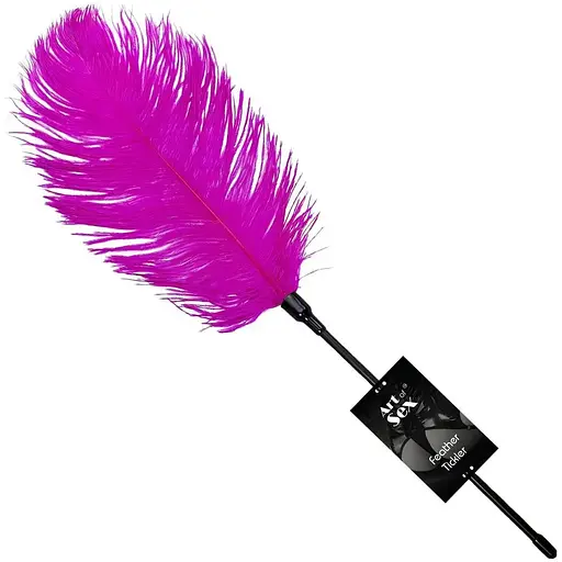 Щекоталка со страусиным пером Art of Sex - Feather Tickler, цвет Темно-розовый